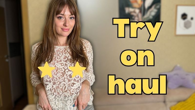 🌟 Cleaning the House in 4K: Transparent Outfit Try On