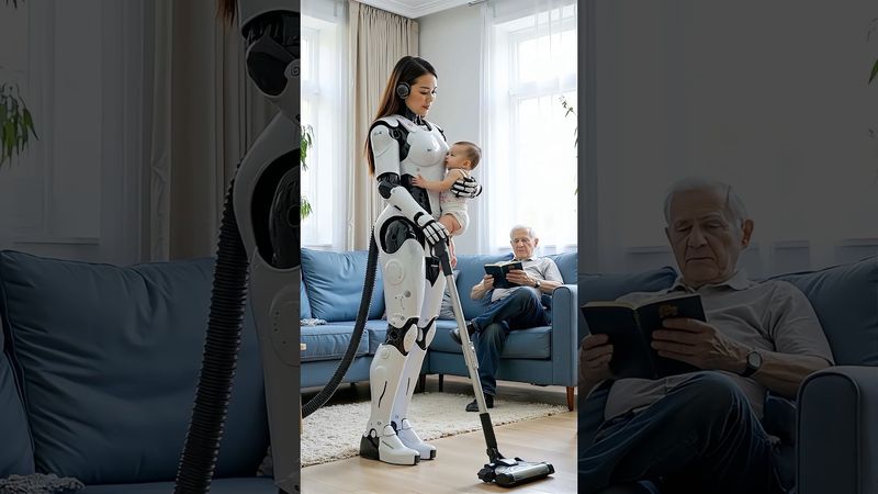 Robot Doing Housework #robot #funny