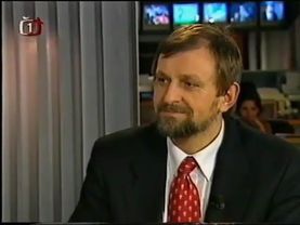 Конец рекламного блока, часы и начало новостей (ČT1 Чехия, 27.02.2004)