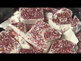 White Fresh Chalk with Heavy Glitter