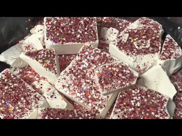 White Fresh Chalk with Heavy Glitter