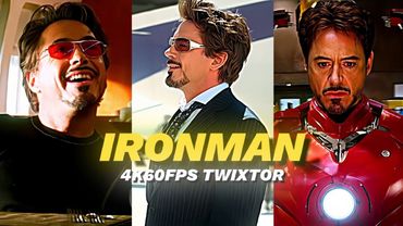 Tony Stark | Iron Man 1 | 4K60FPS Twixtor+CC Enhanced | Free To Use