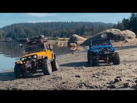 Epic trail off-roading with scale RC Jeep YJs by the lakeside Forest - #RC4WD, #Tamiya