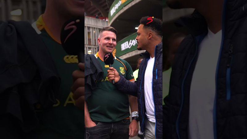 The Springbok fans were super confident before their loss to the Wallabies 🙆‍♂️🗣️ #springboks