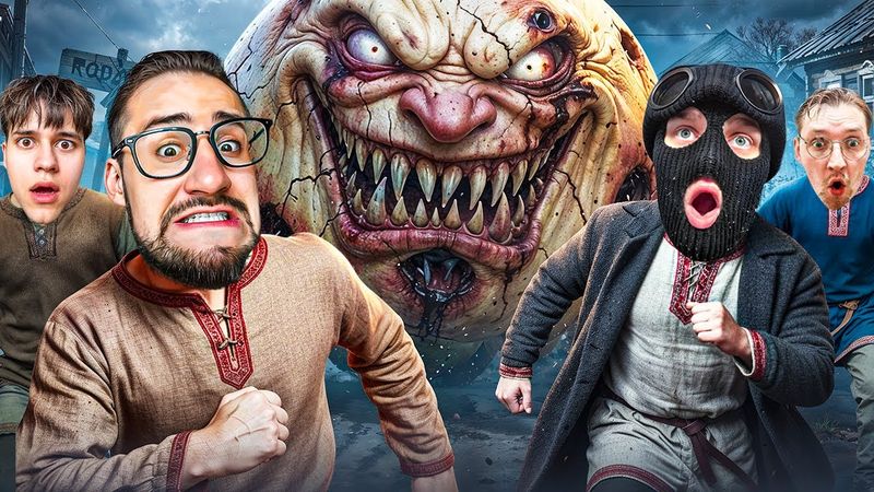 24 ЧАСА ПРЯЧЕМСЯ ОТ МОНСТРА КОЛОБКА! ЭТО САМАЯ СТРАШНАЯ РУССКАЯ ДЕРЕВНЯ! Здесь Живут Монстры...