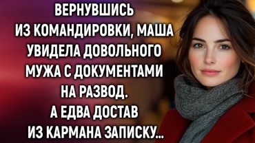 Вернувшись из командировки, Маша увидела довольного мужа с документами на развод…