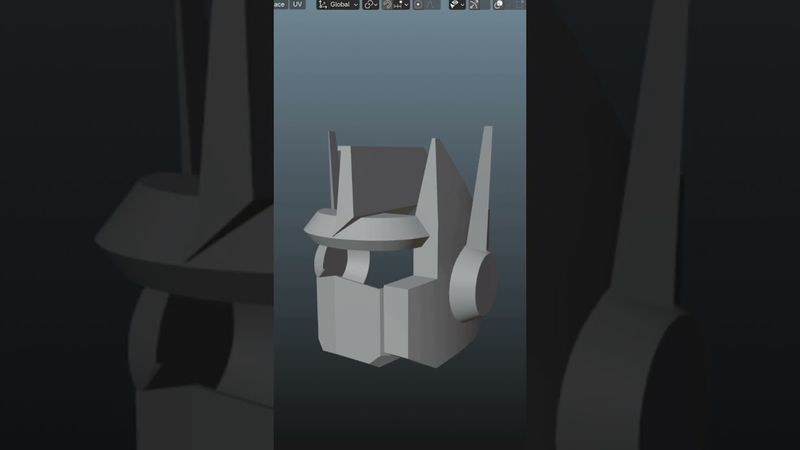 Optimus Prime's head timelapse [Blender/Transformers]