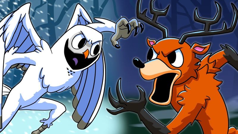 The OWL vs. The DEER MONSTER! (Cartoon Animation)