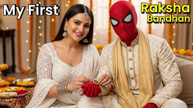 Spiderman’s First Rakhi Celebration ❤️| Brother Sister Love Story | Google Veo 3 | #veo3