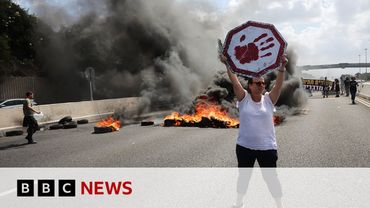 Israeli hostage families and demonstrators hold day of protests | BBC News