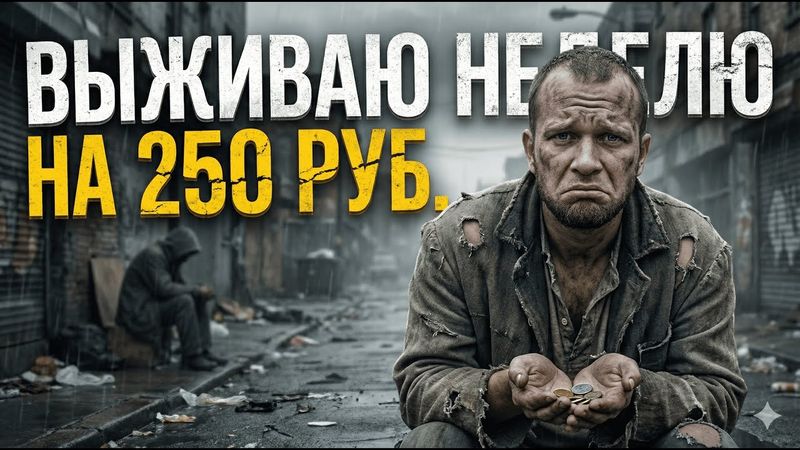 ВЫЖИВАЮ НЕДЕЛЮ НА 250 РУБЛЕЙ В РОССИИ 2025