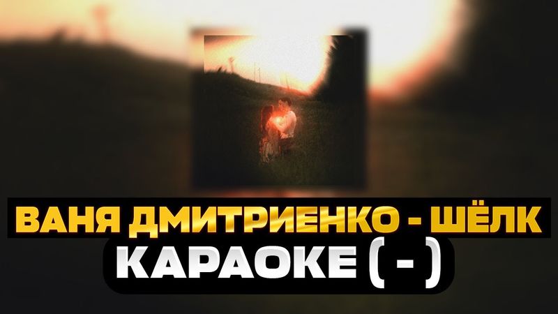 Ваня Дмитриенко - Шёлк / Караоке ( - ) 🖤