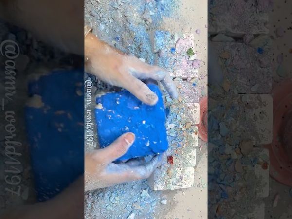Blue Soft pasted #crushingtime #oddlysatisfying #satisfying #rainbowsoap #relax