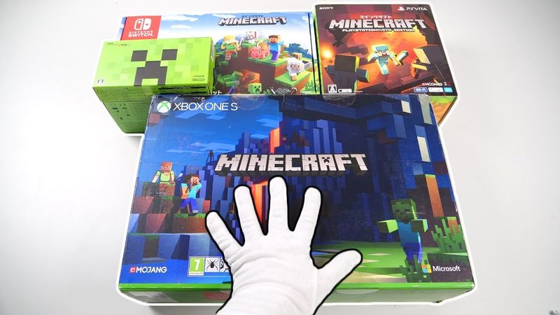 Las últimas consolas MINECRAFT Unboxing (Xbox One, Nintendo Switch, PlayStation Vita, 2DS XL)