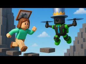 Папа стал КВАДРОКОПТЕРОМ а подруга НИЧЕГО НЕ ВИДИТ! Обби на двоих в РОБЛОКС!