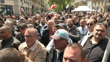 Taxis demonstrate in Paris for the fourth day running | AFP
