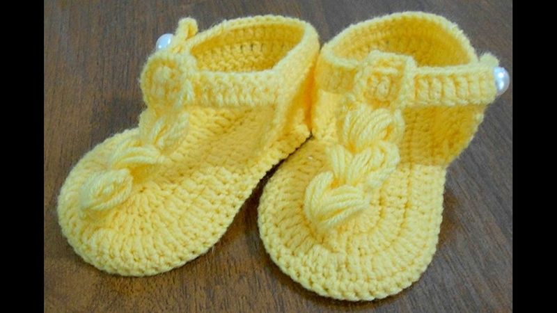 #пинетки сандалии крючком девочке