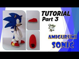 Tutorial Part 3 - Amigurumi Sonic / あみぐるみソニック / 阿米古鲁米 索尼克 / Амигуруми Соник 【SONIC ソニック Соник】