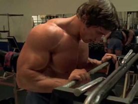 Arnold Schwarzenegger training