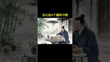 這四個看似很爽，卻是漏財的習慣！ #正能量 #玄學 #漏財習慣 #風水禁忌 #國學智慧 #玄學解析