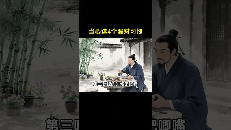 這四個看似很爽，卻是漏財的習慣！ #正能量 #玄學 #漏財習慣 #風水禁忌 #國學智慧 #玄學解析