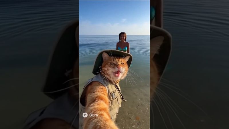 Рыжий кот поймал русалку🧜‍♀️🙀