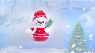 МК Снеговик с метёлкой.  Ведёрко, оформление лица.  Часть 2.