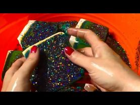 Sparkly Dip Dyed Green Freshies