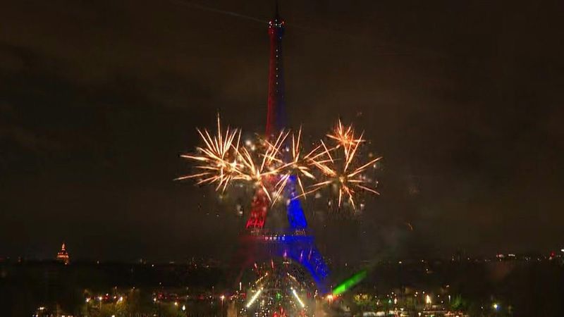 Fireworks surround Eiffel Tower after PSG win Champions League | AFP