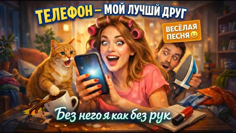 📱😂Телефон — мой лучший друг 💖 | Весёлая песня с мультяшным клипом и Юмором 2026 🎬