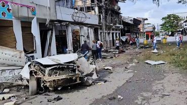 Aftermath of bomb blast in southwest Colombia | AFP