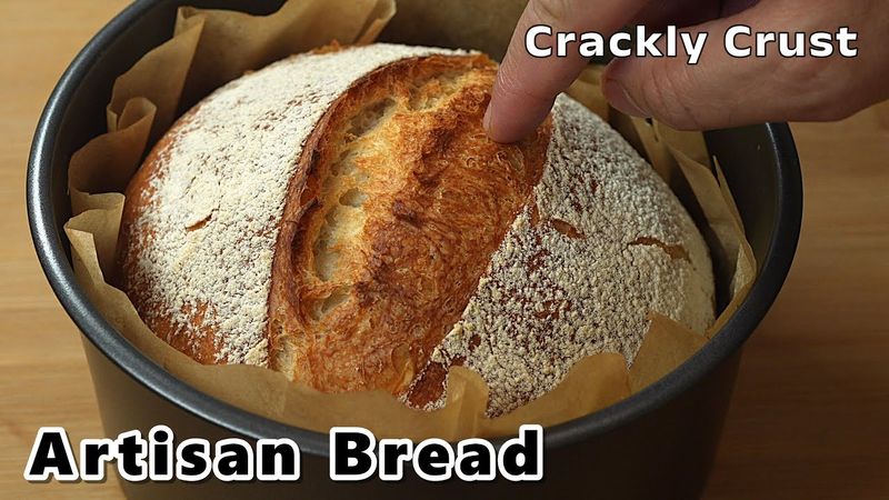 4 Ingredients NO KNEAD Artisan bread without DUTCH OVEN . Everyone can make !!