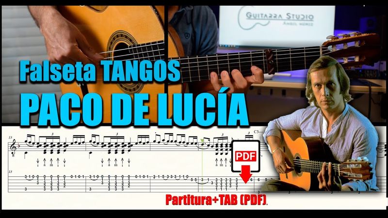 Falseta de TANGOS / PACO DE LUCÍA / de "LOS PINARES" / Partitura + TAB (PDF)
