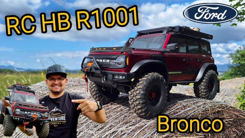 RC Bronco HB R1001 scale 1/10 new discs and roof awning