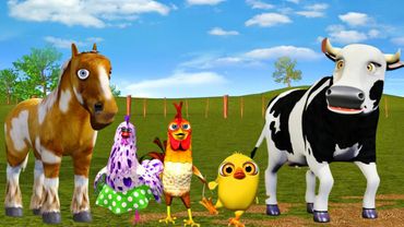 El Pollito pío 3d  el Toro y el Tractor de la Granja  -el Pollito y el Tractor de la Granja