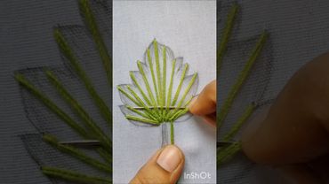 #short video#viral#trending#Leaf☘️☘️🏵️🌿🏵️ Embroidery