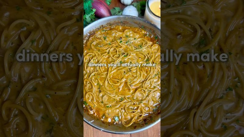 Garlic Butter Pasta 🔥 (Full recipe pinned in the comments)