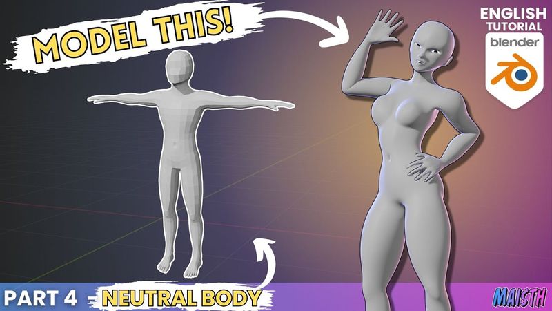 Blender Human Character Modeling Tutorial - Part 4: Neutral Body (2024)