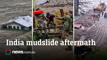 Landslides, blocked roads hamper Indian flood rescue effort