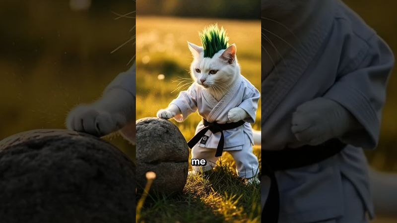 Sigma Boy Trying to Break The Rock #cat #cats #funny #cutecat #catshorts #memes