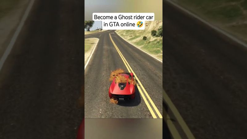 Become a Ghost rider car in GTA online 🤣  #gtaviral #gtaonline #gta5online #gtacars #gta5 #shorts