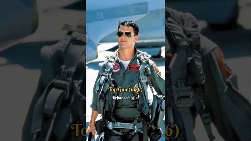 Before and After - Top Gun (1986) #shorts #viralvideo #topgun #beforeandafter