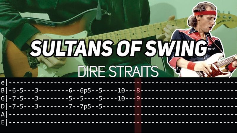 Dire Straits - Sultans of Swing solos (Guitar lesson with TAB)
