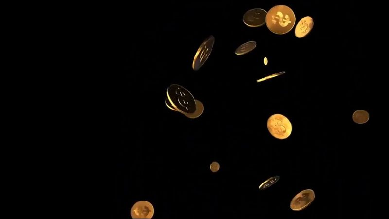 Футаж-Хромакей 💰💰 Золотые монеты падают 💰💰 Background Gold Coins Green Screen