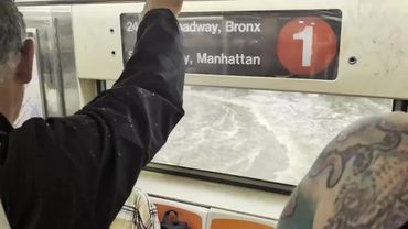 New York subway station floods as heavy rain pounds US northeast | AFP