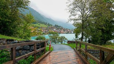 Oberried, Switzerland 🇨🇭 walking tour in rain 4K 60fps | Most beautiful fairytale Swiss villages,
