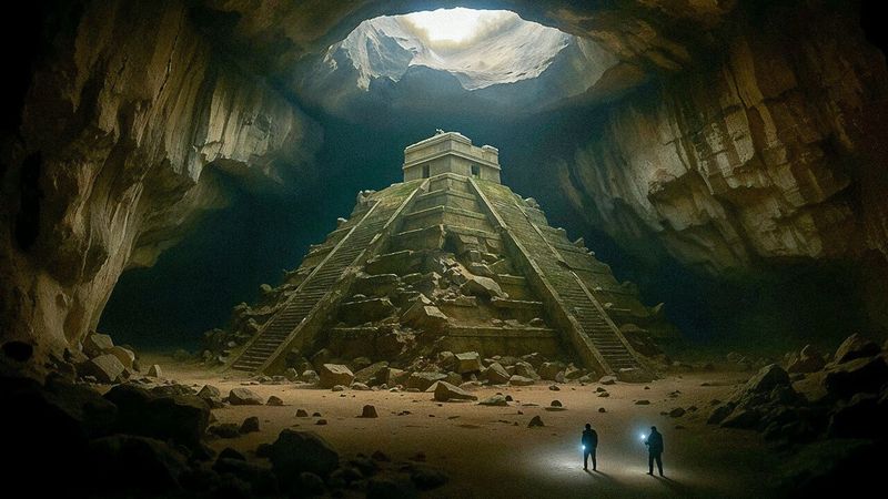 Таинственная гробница майя найдена в пирамиде в джунглях около Мексики