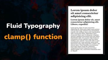 Адаптивный шрифт с помощью функции clamp() CSS || Fluid typography - clamp() function CSS