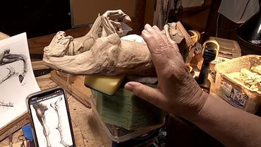 BATTLING FOR DOMINANCE   Finishing the Right Front Leg of the Horse