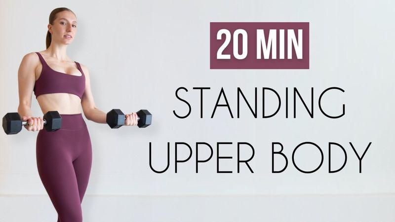 20 MIN STANDING TONED UPPER BODY WORKOUT - Dumbbells, At Home